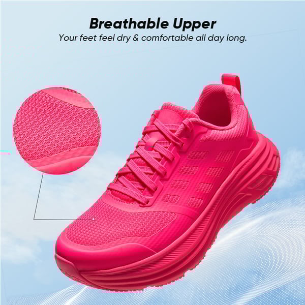 [ActiveFloat] Women's Comfortable Athletic Sneakers - HOT PINK - 3